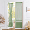 Tollpiz Sheer Door Curtains Closet Linen Textured Curtains Sheer Doorway Light by Tollpiz