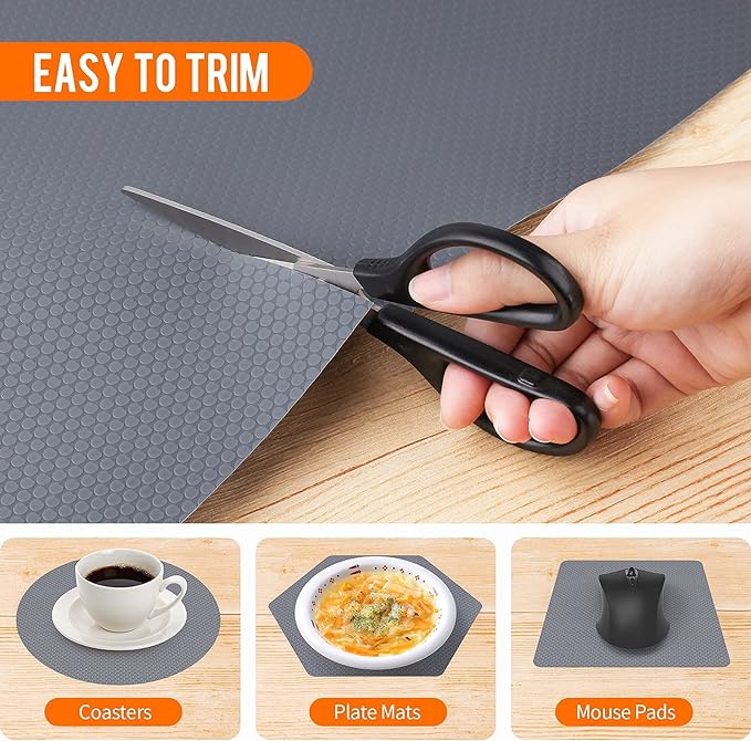 Shelf Liners for Kitchen Cabinets Non-Slip Drawer Liner Non Adhesive Cupboard - Image 3