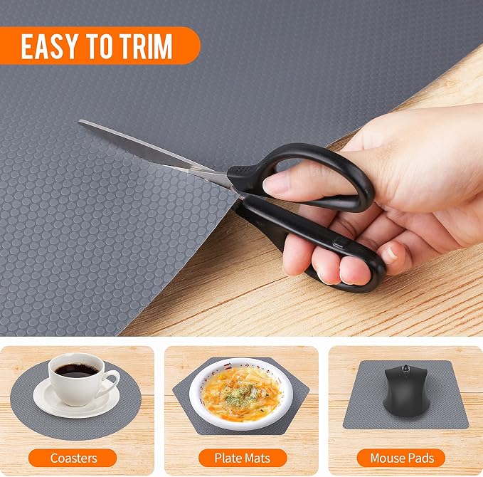 Shelf Liners for Kitchen Cabinets Non-Adhesive, Drawer Mats Liner for Bathroom - Image 3