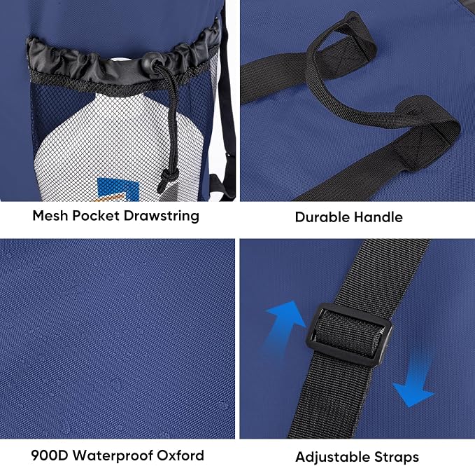 BALEINE 120L Laundry Bag Backpack, 900D Oxford Fabric Large Travel Laundry Bags - Image 4