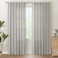 YoungsTex Dark Grey Linen Curtains 80 Inch Length by YoungsTex