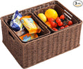 HOONEX Large Woven Baskets for Storage, Paper Rope Baskets by HOONEX