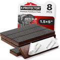 Non-Slip Furniture Grips: 8 Pcs Rubber Pads 1.5' x 5' by X-PROTECTOR Ideal by X-Protector