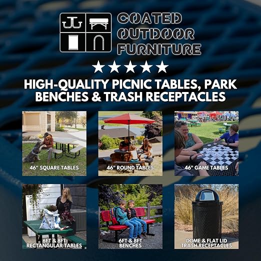 COATEDOUTDOORFURNITURE RDT-PUR Heavy Duty Round Trash Receptacle - Image 2