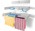 Step Up Laundry Drying Rack, Wall Mounted, Retractable Clothes Drying Rack by StepUpDryingRacks