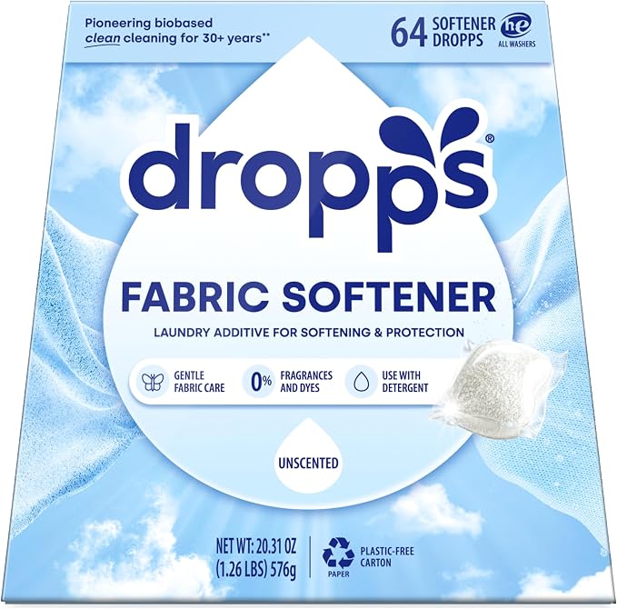 Dropps Laundry Fabric Softener Pods, Unscented by Dropps