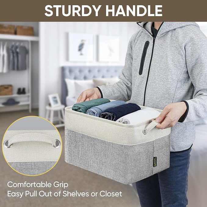 BALEINE 3 Pack Fabric Storage Bins - Image 8