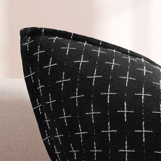 ZWJD Pillow Covers 24x24 Set of 2 Soft Polyester Textured Pillow Covers - Image 2