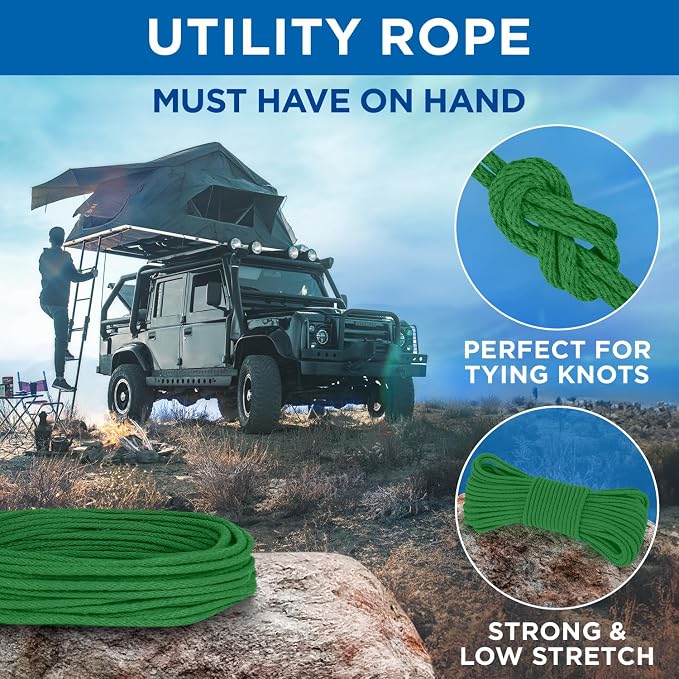 TECEUM Cotton Rope 3/16” – 50 FT – Strong All-Purpose Braided Rope – Natural - Image 6