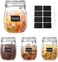 Glass Food Storage Jars with Airtight Lids 25 oz Round 4 Pack Kitchen Storage by ButterMelt