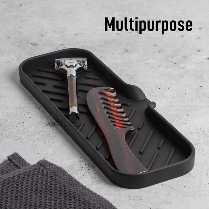 Zulay Kitchen Large Silicone Sponge Holder – Flexible Sink Organizer Tray - Image 5