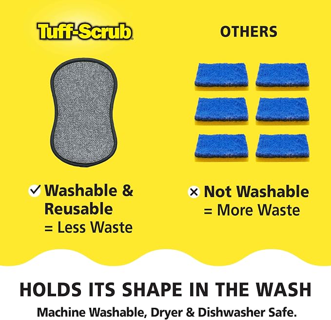 Fresh Scrub-N-Wipe Pad by Tuff-Scrub, Antimicrobial & Charcoal Foam - Image 5