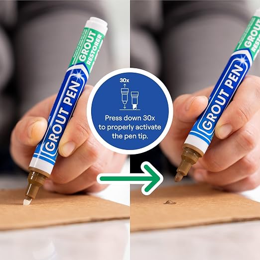 Grout Pen Brown Tile Paint Marker: Waterproof Grout Paint, Tile Grout Colorant - Image 3