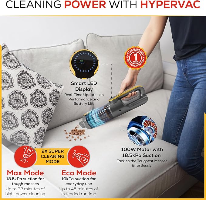 Car Vaccum Cleaner - 2 in 1 Handheld dustbuster - Image 6