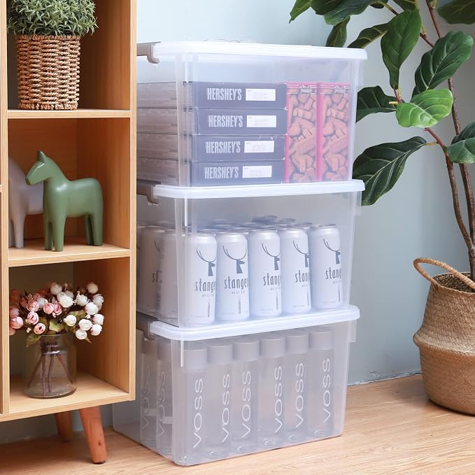 Citylife 6 Packs 32 QT Plastic Storage Bins - Image 2