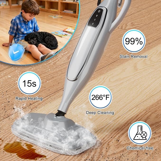 Steam Mop, 11-in-1 Powerful Steam Cleaner - Image 3