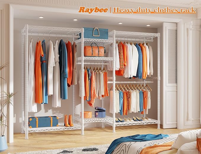 Raybee Clothing Racks for Hanging Clothes Heavy Duty Clothes Rack Load 750LBS - Image 6