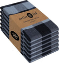 Native Fab 6 Pack Buffalo Check Kitchen Dish Towels, Washable 16"x26" by NativeFab