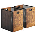 Retro Office Trash Can, Iron and Wood Combination Bedroom Garbage Can, by Huxitocan