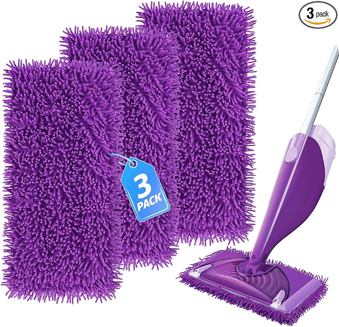 Wet Jet Pads Compatible with Swiffer Wetjet, Reusable Wet Jet Refill by KeeTidy