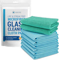 Claro 2 Step Glass Cleaning Cloth 8-Pack – Green Wet & Blue Dry Microfiber by MicrofiberWholesale