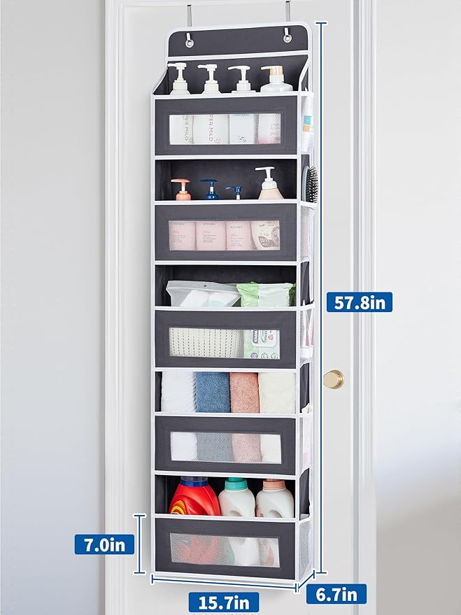 JARLINK 2 Pack Over The Door Organizer, 5 Shelf Door Hanging Organizer - Image 2
