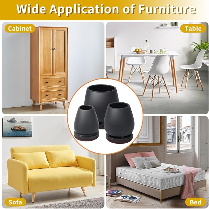 Ezprotekt 24 Pcs Round Silicone Chair Leg Floor Protectors - Image 6