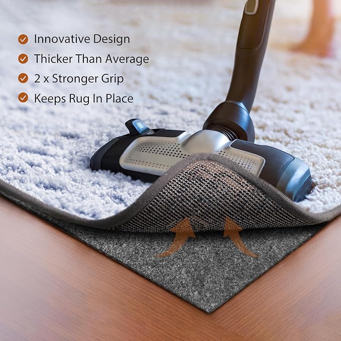 Felt Rug Pad, 6 x 9 Ft Rubber Non-Slip Rug Pad Gripper, Keep Rugs Secure and in - Image 5