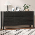 Dresser for Bedroom with 9 Drawers, Wooden TV Stand, Closet Clothes Organizer by ROMMAK