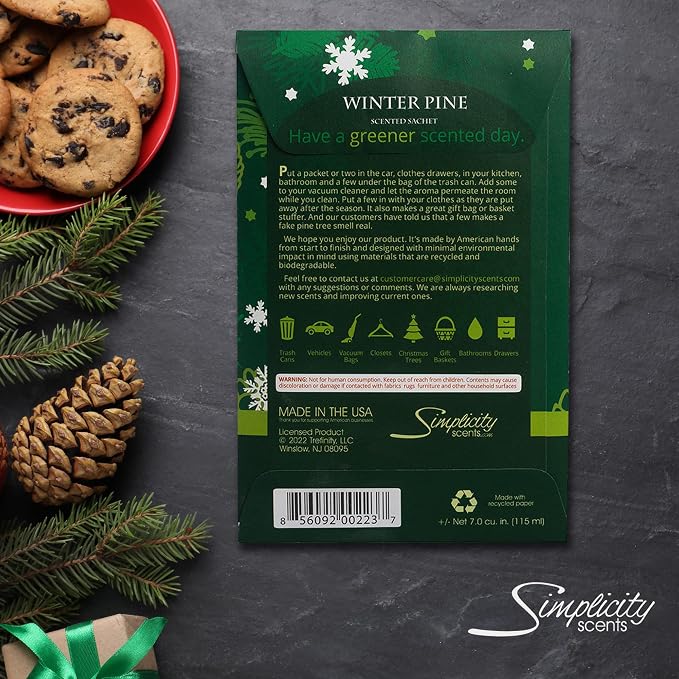 Winter Pine Scented Sachets Pack of 3, Long-Lasting Scented Bags, Home Fragrance - Image 7