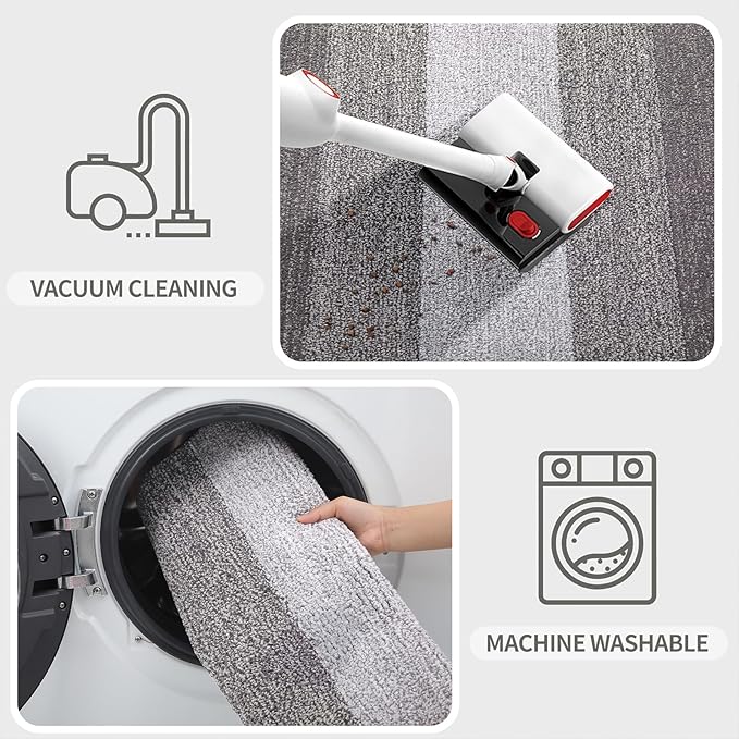 Kitinjoy Indoor Outdoor Door Mat, 48x30 Non-Slip Absorbent Dirt Trapper - Image 5