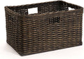 The Basket Lady Tall Rectangular Wicker Storage Basket, 22.5 in L x 16 in W x by TheBasketLady