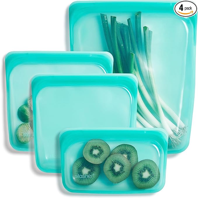 Stasher Premium Silicone Reusable Food Storage Bags, Lunch Bag, Travel by Stasher