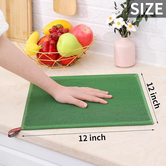 Homaxy 100% Cotton Waffle Weave Kitchen Dish Cloths, Ultra Soft Absorbent Quick - Image 5