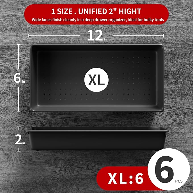 【6 PCS Extra-Large】 Tool Box Drawer Organizer Trays - Image 2