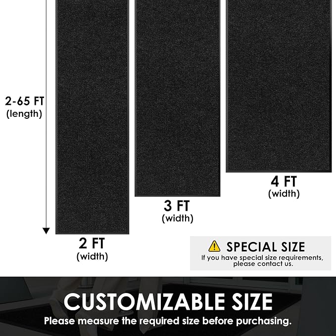 4′ x 39′ Front Door Mat Indoor Outdoor Entrance, Commercial Floor Mat Heavy - Image 2