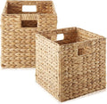 Casafield 10.5" x 10.5" Water Hyacinth Storage Baskets, Natural by Casafield
