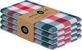 Native Fab Gingham Check Kitchen Towels 4 Pack 16x26 Inches by NativeFab