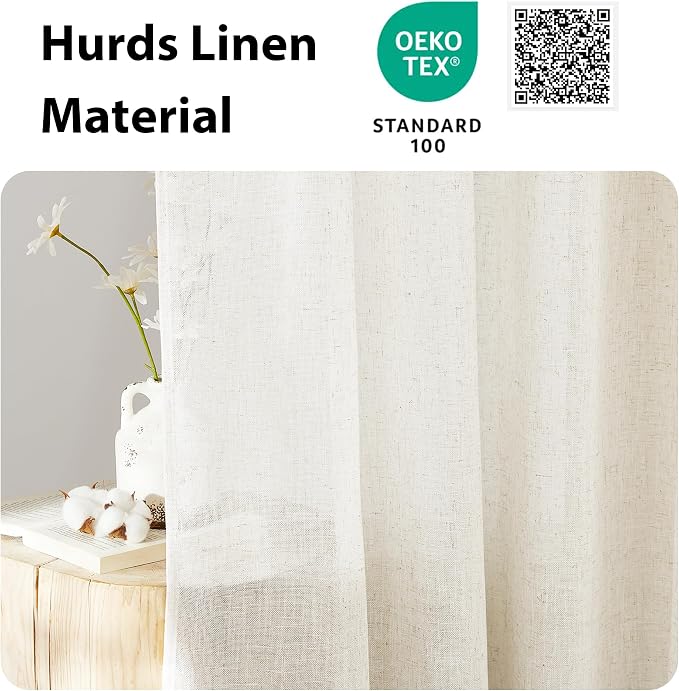 NICETOWN Sheer Door Curtains for Window, Farmhouse Sidelight Window Treatment - Image 5