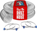 PVC Dust Collection Hose w/4 Thumbscrew Clamps, Puncture Resistant, Carbon by PeachtreeWoodworkingSupply