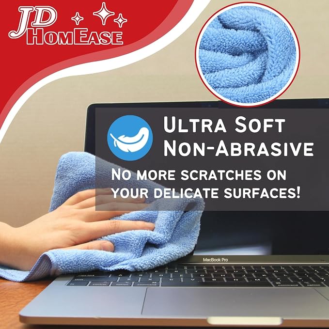 Microfiber Cleaning Cloths, 24 Pack, All-Purpose, Highly Absorbent, Washable - Image 5