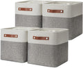 DULLEMELO 11 Inch Cube Storage Bins Fabric Storage Cubes 4 Pack Foldable Cube by DULLEMELO