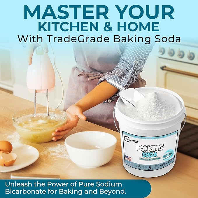 TradeGrade Pure Baking Soda Powder – 45 lb Bucket, Sodium Bicarbonate Powder | - Image 3