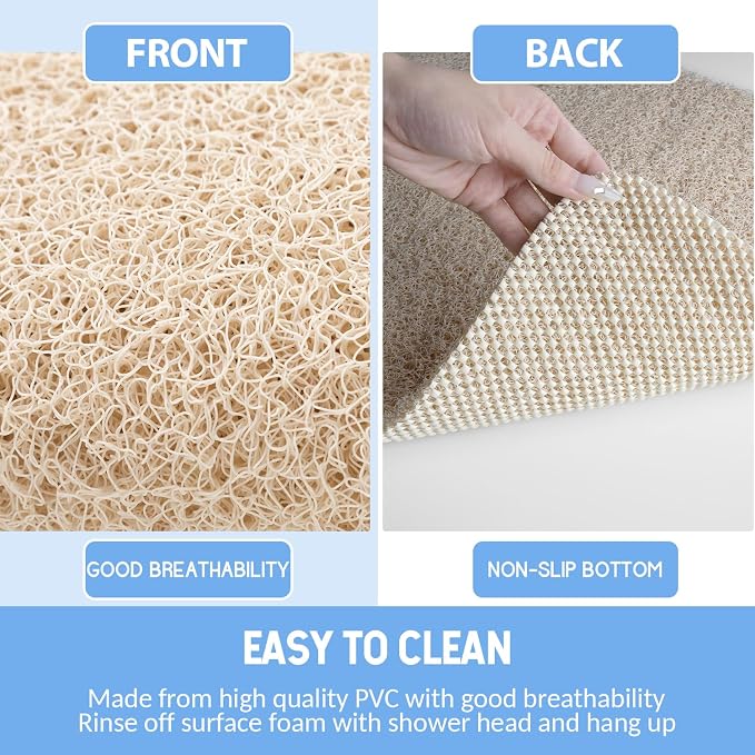 Non Slip Shower Mat, Anti Slip Bath Mat, Quick Drying Bath Tub Mats, Foot - Image 4