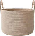 Woven Blanket Basket, 115L Large Rope Storage Bin by JMvicyroam