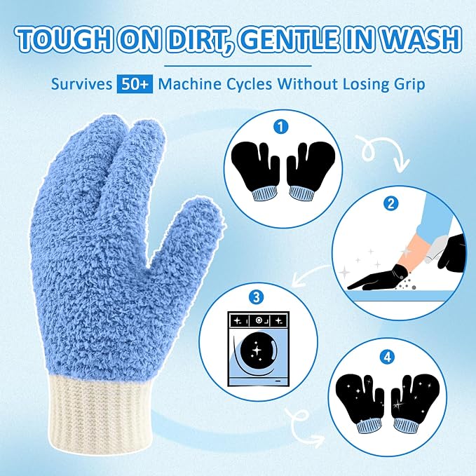 MIG4U Microfiber Dusting Gloves House Cleaning Glove - Image 3