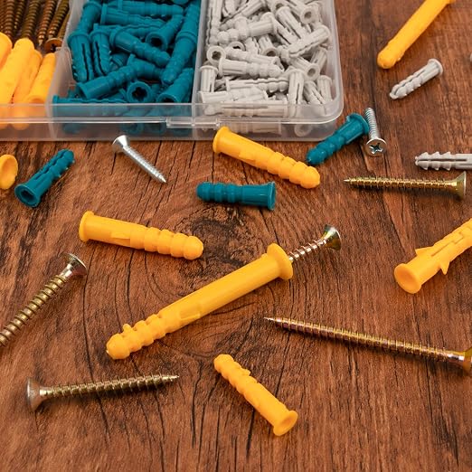 KURUI Drywall Anchors and Screws Assortment Kit 270PCS, 135 Plastic Dry Wall - Image 2