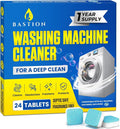 Washing Machine Cleaner Tablets 24 pack Powerful Descaler -Deep Cleaning by bastion