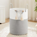 Laundry Basket, Woven Cotton Rope Laundry Hamper, 40L by Artfeel