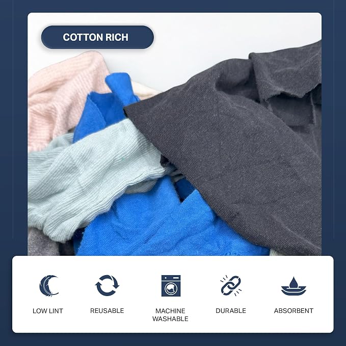 Angel-in-Armor Colored T-Shirt Rags – 25lb Bulk Box of Recycled Cotton Knit - Image 2